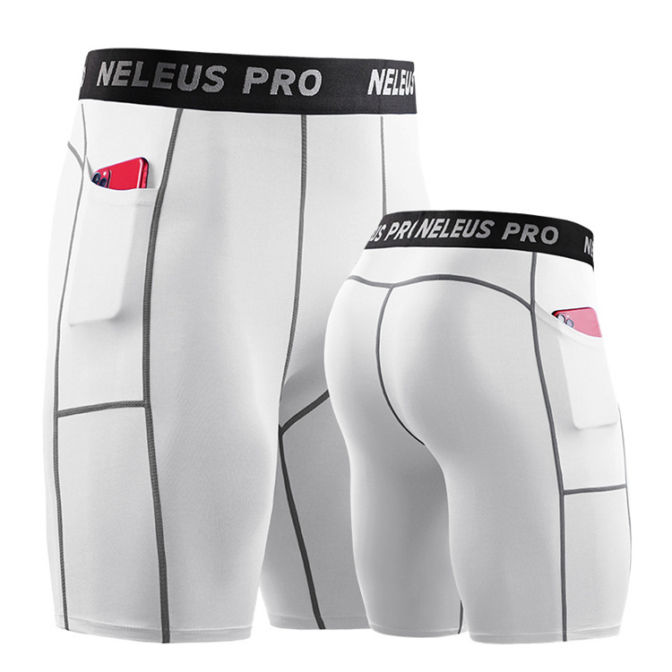 High Quality Custom Compression Shorts Workout Fitness Base Layer Mens Compression Shorts With Pocket