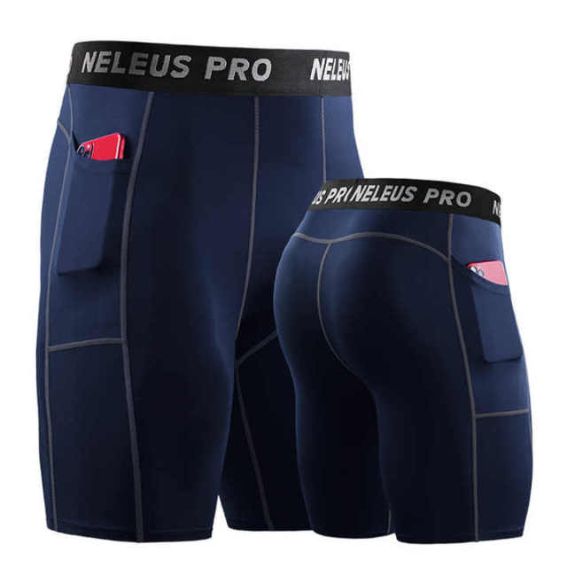 High Quality Custom Compression Shorts Workout Fitness Base Layer Mens Compression Shorts With Pocket