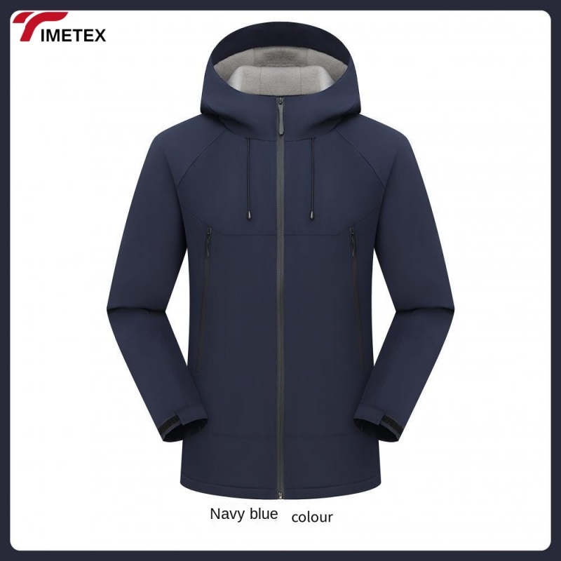 TIMETEX Custom Outdoor Sporty Slim Jacket Breathable Soft Shell Windproof Waterproof Coating  Winter Logo Plain Dyed