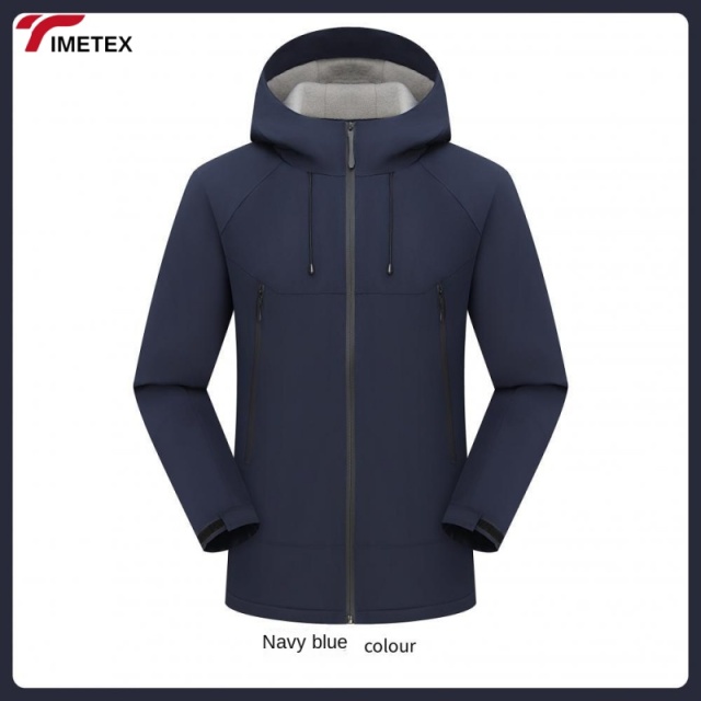 TIMETEX Custom Outdoor Sporty Slim Jacket Breathable Soft Shell Windproof Waterproof Coating  Winter Logo Plain Dyed