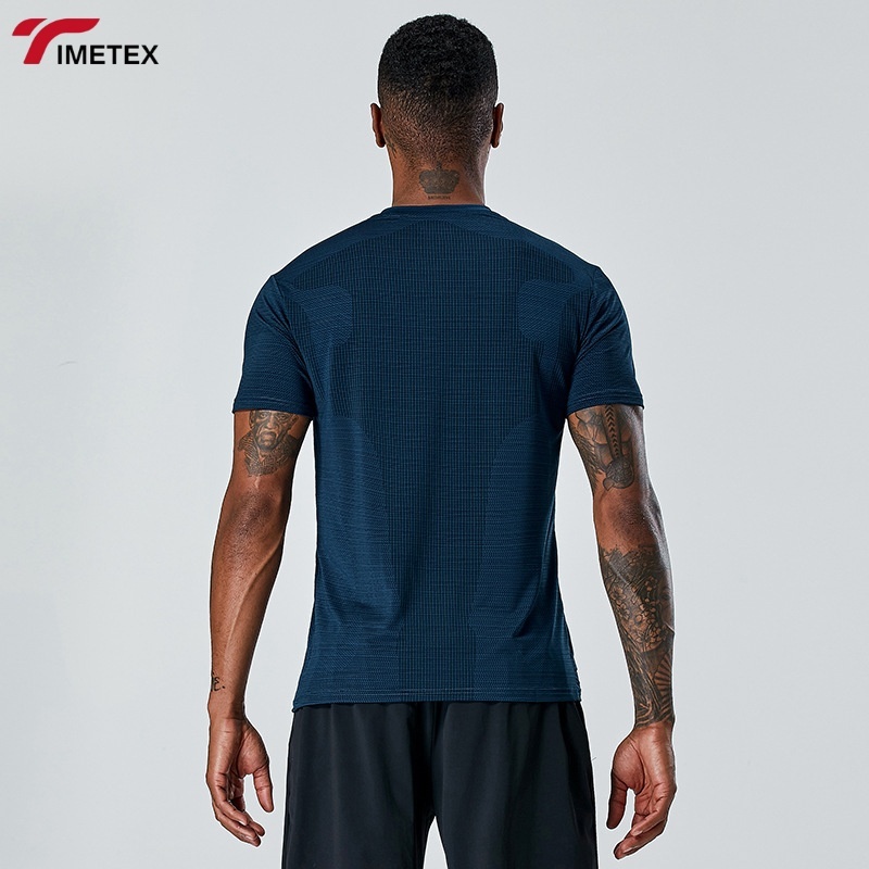Men's Breathable Quick Dry Short Sleeve Gym T Shirt Custom Logo Crew Neck Sports Tops for Summer Fitness Running Fitness Clothes