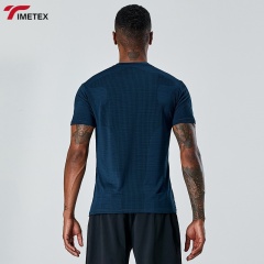 Men's Breathable Quick Dry Short Sleeve Gym T Shirt Custom Logo Crew Neck Sports Tops for Summer Fitness Running Fitness Clothes