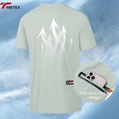 Mens Lightweight Athletic Activewear T-Shirt 100% Polyester Gym Running Elastic Sports Clothes Solid Pattern Blank Design