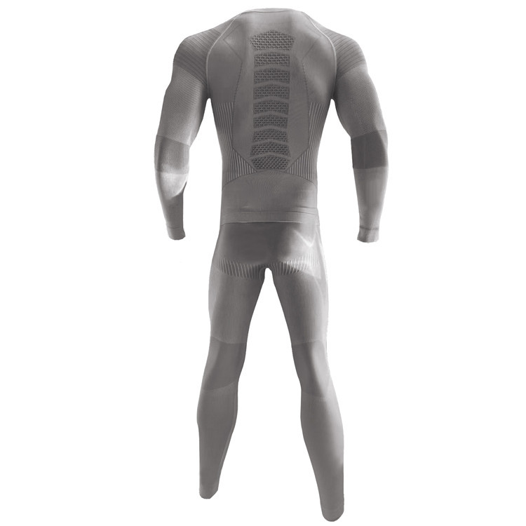Winter Seamless Mens Compression Shirt Base Layer Ski Sports Set Thermal Underwear Quick Dry Warm Fitness Set