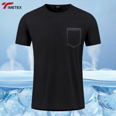 Mens Lightweight Athletic Activewear T-Shirt 100% Polyester Gym Running Elastic Sports Clothes Solid Pattern Blank Design