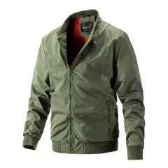 Men's Casual Light Baseball Flight Jacket for Spring Autumn Fashionable Stand Collar Cargo Jacket for Winter