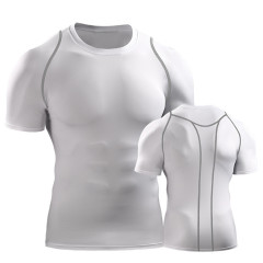 Custom Men Quick Dry Under Base Layer Gym T-shirt  Men Compressed  T-shirts Short Sleeve Mens Gym Wear Fitness Clothing