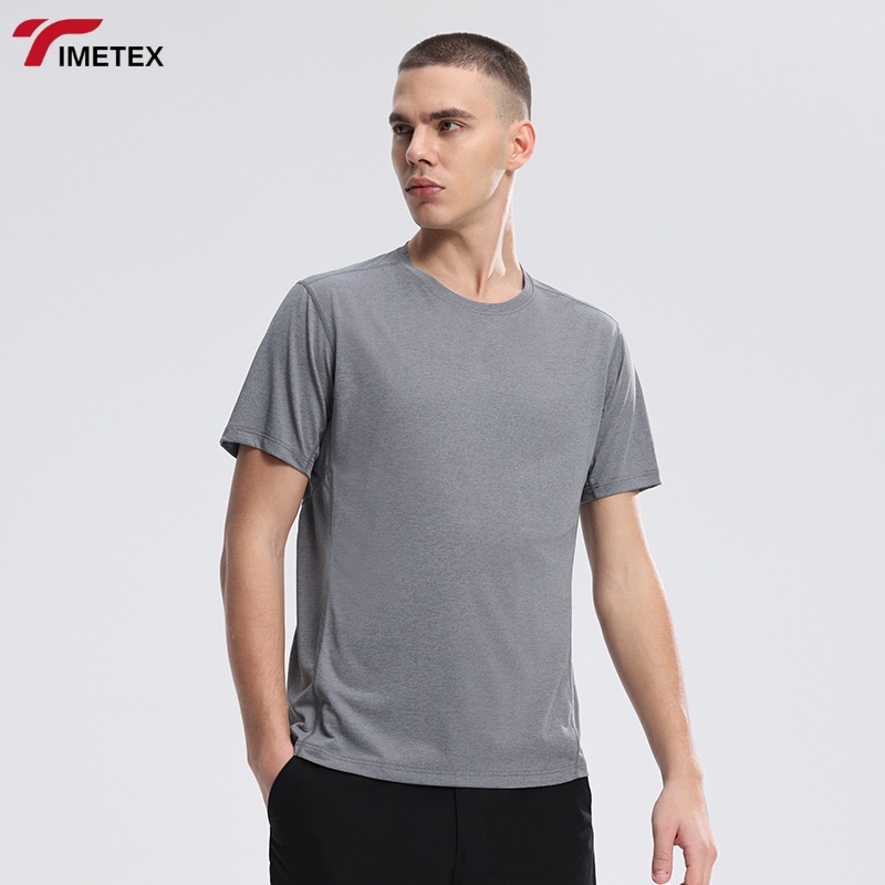 TIMETEX Breathable Gym T-Shirt Quick-Dry Moisture-Wicking Loose Fit Active Workout Tee for Summer Sports Training
