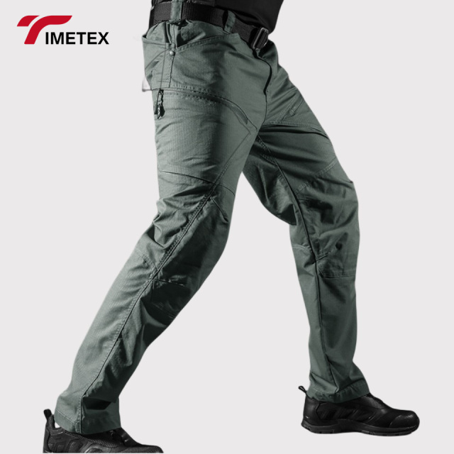Tactical Pants Men's Slim Stretch Multi-Pocket Training Pants Outdoor Straight Leg Overalls