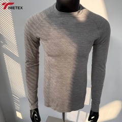 Custom Made Logo Printed Mens Gym Breathable Sport T-Shirt Slim-fit Long Sleeve Quick Dry Lightweight Windproof 3D Pattern