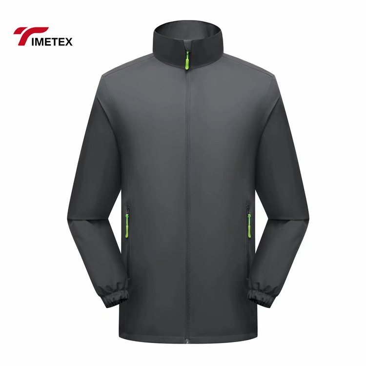 TIMETEX Hooded Jacket Custom Logo Uniform Jacket Waterproof  Windbreaker Jacket Unisex