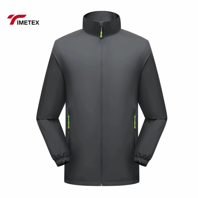 TIMETEX Hooded Jacket Custom Logo Uniform Jacket Waterproof  Windbreaker Jacket Unisex