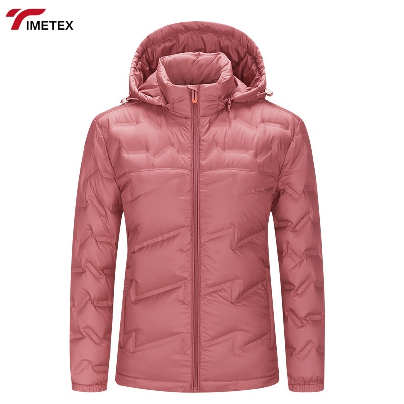 TIMETEX Elegant Women's Ultra-Lightweight Outdoor Jacket 90% White Duck Down Heat-Resistant and Windproof Non-Rubbing