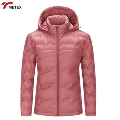TIMETEX Elegant Women's Ultra-Lightweight Outdoor Jacket 90% White Duck Down Heat-Resistant and Windproof Non-Rubbing