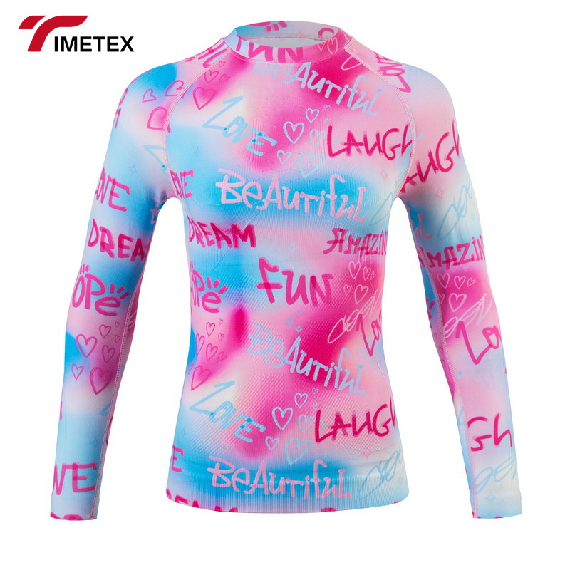 TIMETEX Spot Goods Graffiti Series Compression Set Men's and Women's Ski Underwear Set Quick Dry Functional Compression Set