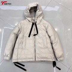 TIMETEX Women's Winter Parka Casual Loose Drawstring Hooded Jacket with White Duck Down Oversized Reversible Waterproof