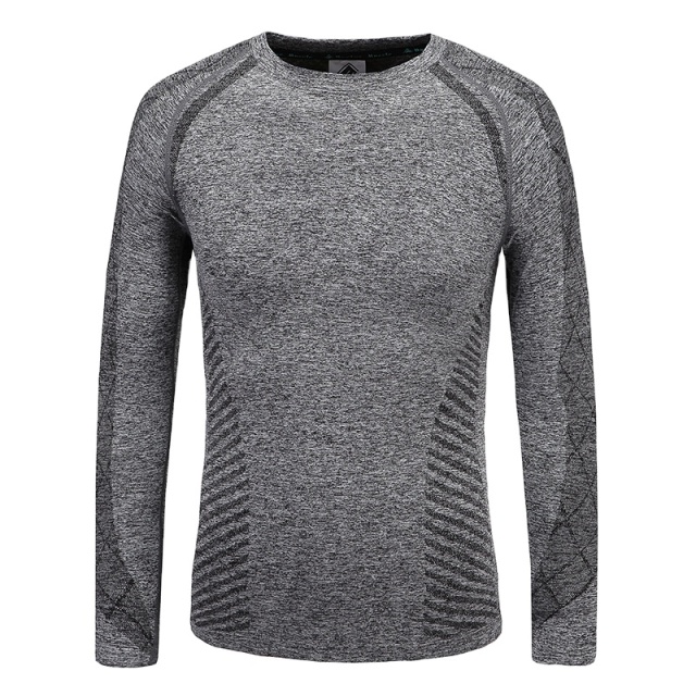 Custom Men's Casual Sportswear Seamless Crewneck Hoodie Long Sleeve European American Fashion Base Shirt Solid Pattern Knitted