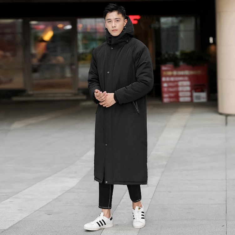 Wholesale Mens Parka Jackets Zipper Wear Keep Warm Mid Length Down Coat Heated Long Winter Coat for Men