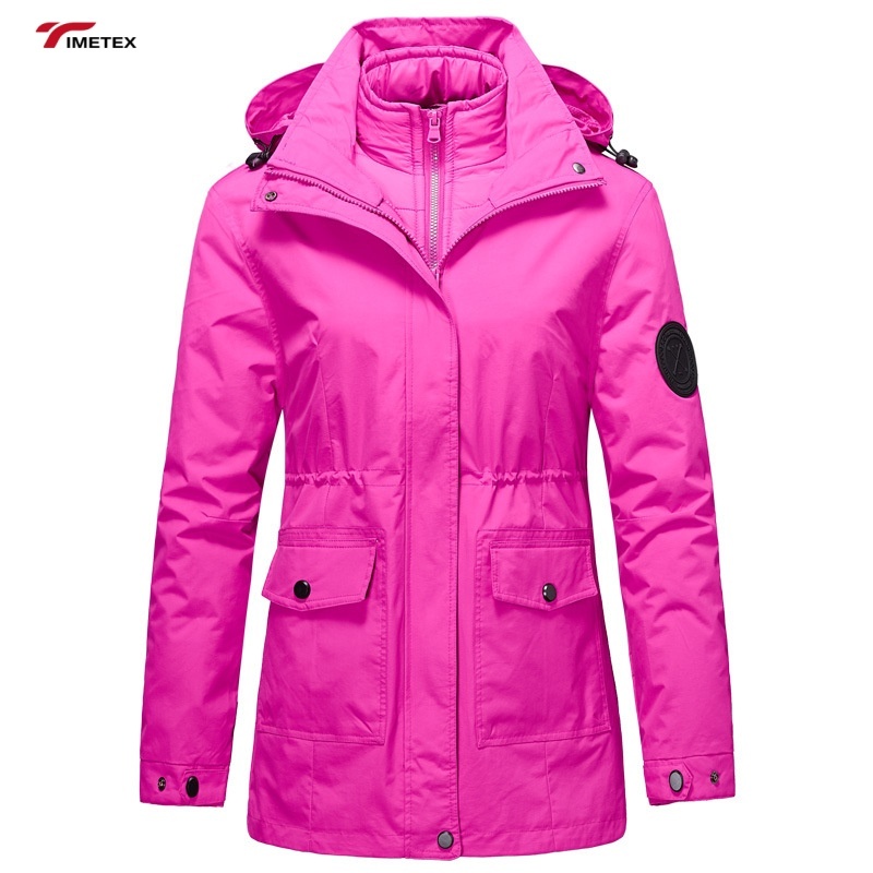 TIMETEX Women's Winter Warm Thick Mid-Length Camouflage  Jacket Windbreaker Jacket Waterproof Outdoor Mountaineering Coat