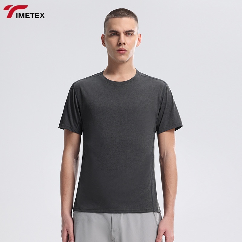 TIMETEX Breathable Gym T-Shirt Quick-Dry Moisture-Wicking Loose Fit Active Workout Tee for Summer Sports Training