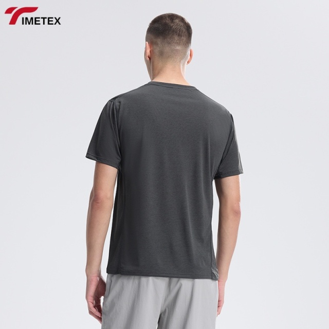 TIMETEX Breathable Gym T-Shirt Quick-Dry Moisture-Wicking Loose Fit Active Workout Tee for Summer Sports Training