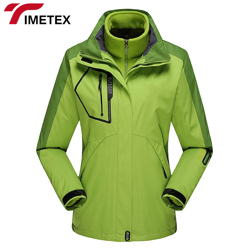 TIMETEX Outdoor Jacket 3pcs Set for Couples Windproof Jacket Outdoor Waterproof Jacket Mountaineering Suit