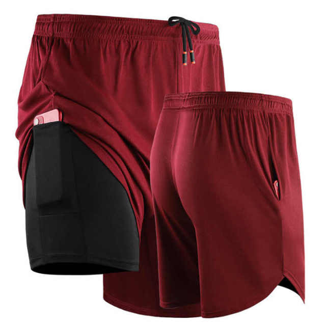 Summer Men Double Layered Shorts Men Workout Sport Running Shorts Workout Athletic Custom Logo Gym Shorts for Men