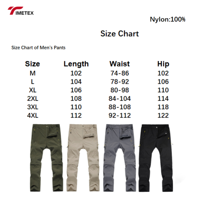 Outdoor Quick-Drying Pants for Men Women Anti-Splashing Fishing Sports  Plus Size Two-Section Pants