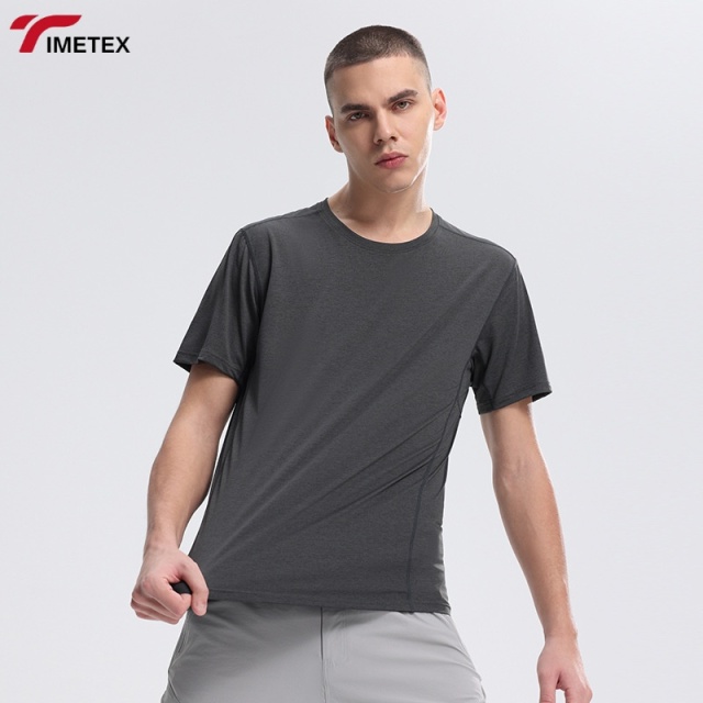TIMETEX Custom Logo Casual Sportswear T-Shirt Breathable Quick-Drying Polyester Jersey with Soft Spandex Short Sleeves