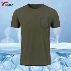 Mens Lightweight Athletic Activewear T-Shirt 100% Polyester Gym Running Elastic Sports Clothes Solid Pattern Blank Design