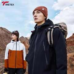 TIMETEX Custom Outdoor Sporty Slim Jacket Breathable Soft Shell Windproof Waterproof Coating  Winter Logo Plain Dyed