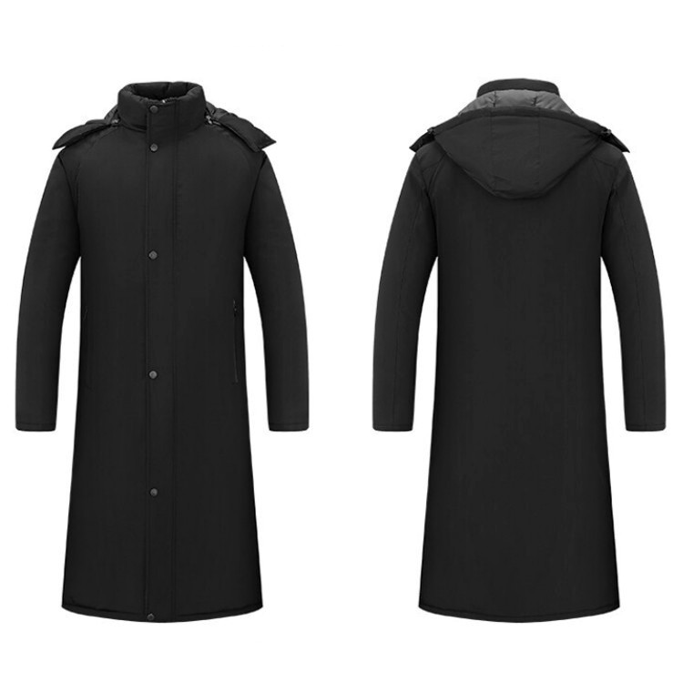 Wholesale Mens Parka Jackets Zipper Wear Keep Warm Mid Length Down Coat Heated Long Winter Coat for Men
