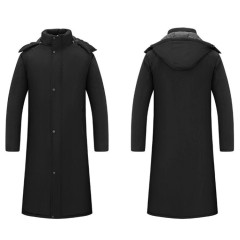 Wholesale Mens Parka Jackets Zipper Wear Keep Warm Mid Length Down Coat Heated Long Winter Coat for Men