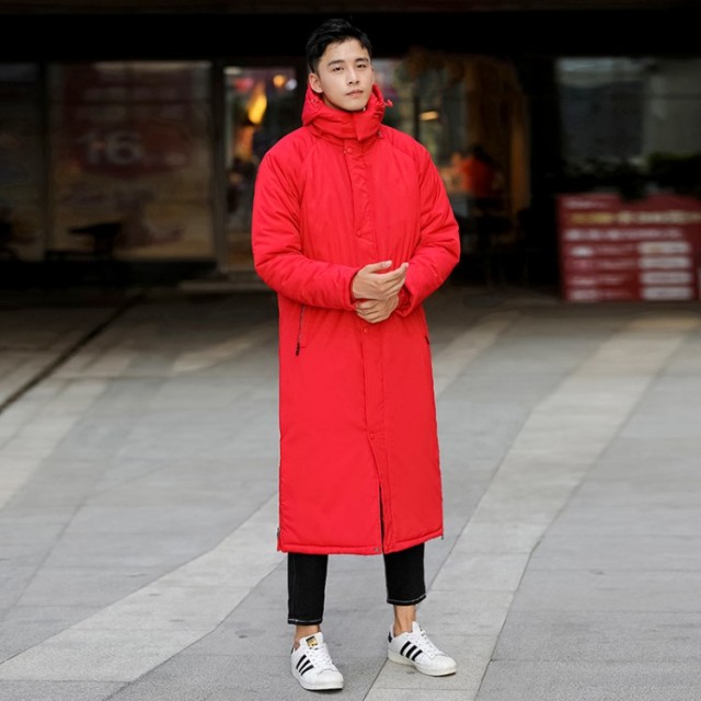 Wholesale Mens Parka Jackets Zipper Wear Keep Warm Mid Length Down Coat Heated Long Winter Coat for Men