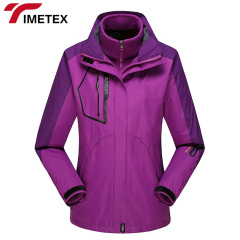 TIMETEX Outdoor Jacket 3pcs Set for Couples Windproof Jacket Outdoor Waterproof Jacket Mountaineering Suit