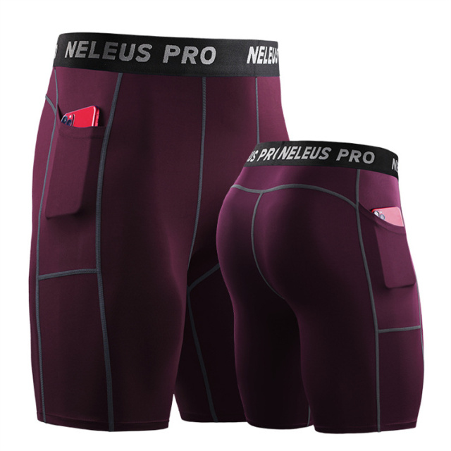High Quality Custom Compression Shorts Workout Fitness Base Layer Mens Compression Shorts With Pocket