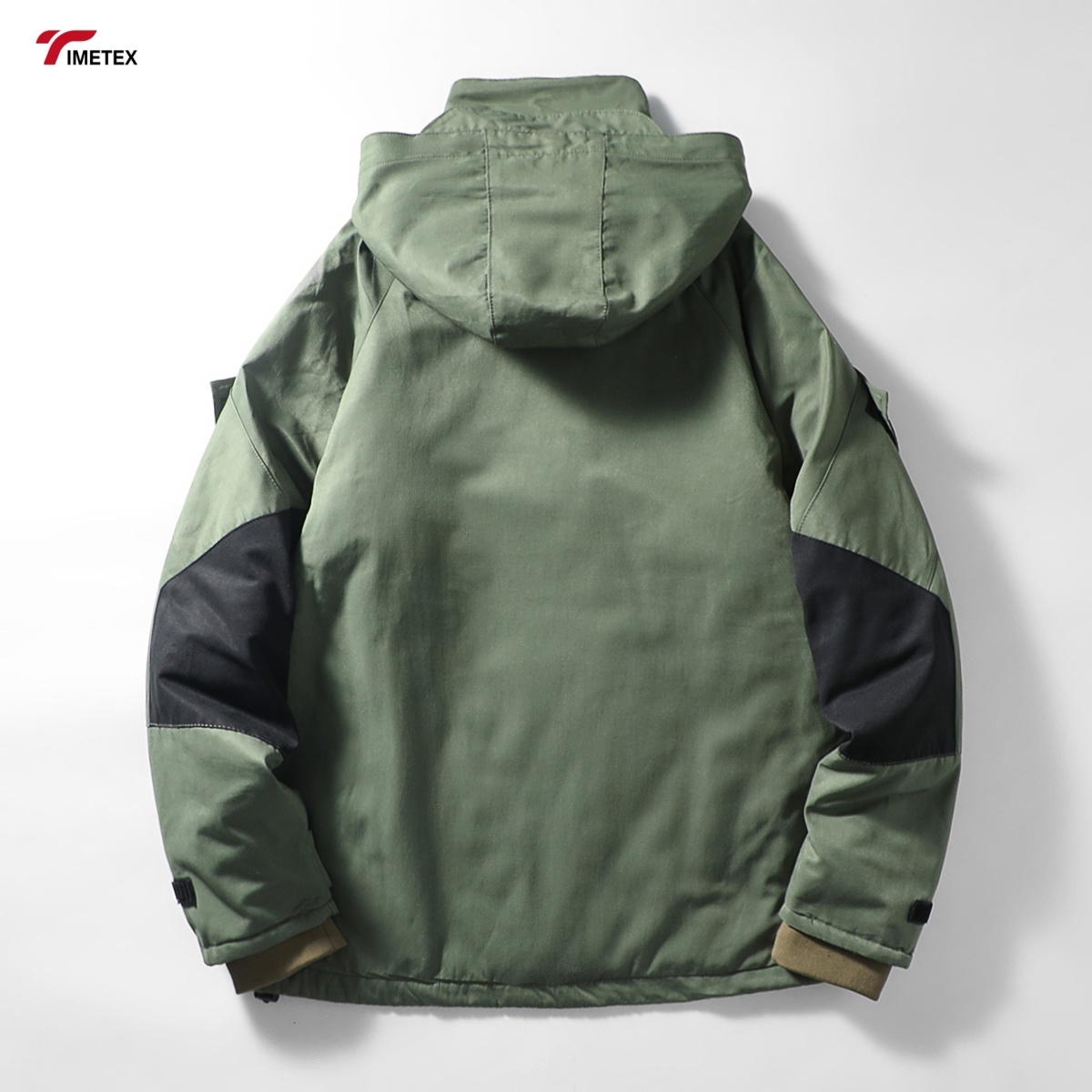 Men's Adult Polyester Fiber Jacket Waterproof Identification Long Canvas Sporty Style Zipper Front Winter Carrying Shearing