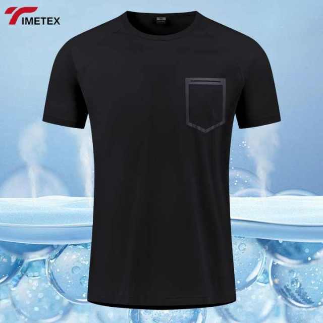Mens Lightweight Athletic Activewear T-Shirt 100% Polyester Gym Running Elastic Sports Clothes Solid Pattern Blank Design
