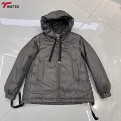 TIMETEX Women's Winter Parka Casual Loose Drawstring Hooded Jacket with White Duck Down Oversized Reversible Waterproof