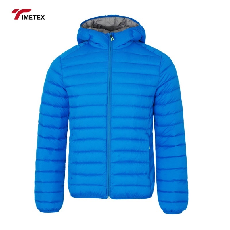 TIMETEX Light Padded Knitted Soccer Winter Jacket with Zipper Closure Hood Casual Feather Jackets for Men and Kids Soccer Wear