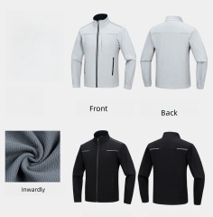 Men's Windproof Waterproof Cargo Jacket with Warm Stand Collar and Safety Reflective Strip Customizable Winter Coat