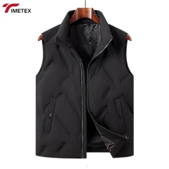 TIMETEX Autumn Winter Vest 90% White Duck Warm Sleeveless Collar Thickened Outer Zipper Logo Casual for Young Business