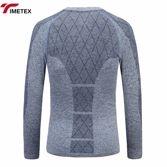 Custom Men's Casual Sportswear Seamless Crewneck Hoodie Long Sleeve European American Fashion Base Shirt Solid Pattern Knitted