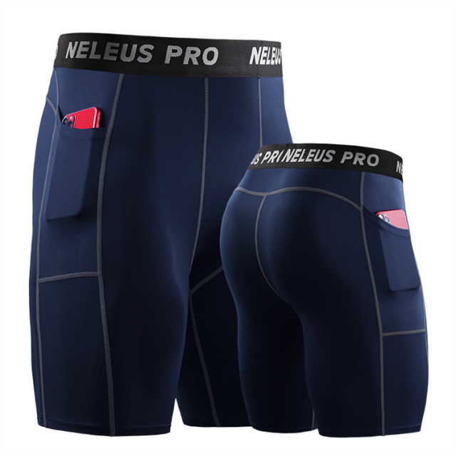 High Quality Custom Compression Shorts Workout Fitness Base Layer Mens Compression Shorts With Pocket