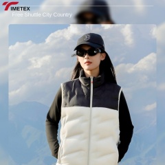 TIMETEX Women's Black Black Waterproof Windbreaker Jacket  Autumn Outdoor Sports Windproof Warm Jacket 90% White Duck Down