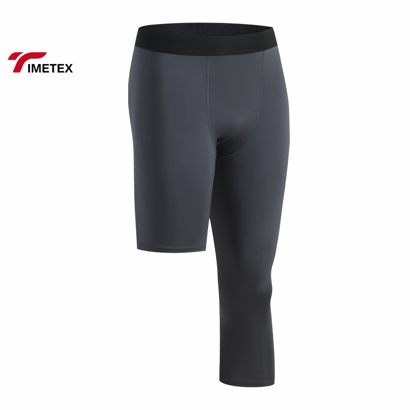 TIMETEX Wholesale Men's Basketball Leggings Shorts Knee Length Spandex/Polyester Quick Dry Breathable Four-Way Stretch High
