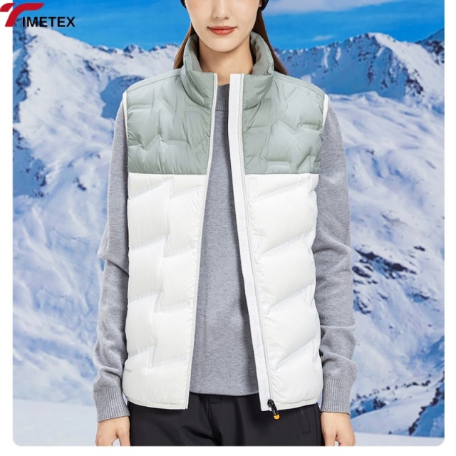 TIMETEX Women's Black Black Waterproof Windbreaker Jacket  Autumn Outdoor Sports Windproof Warm Jacket 90% White Duck Down