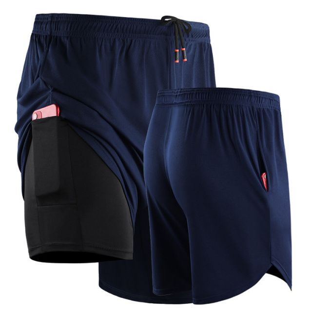 Summer Men Double Layered Shorts Men Workout Sport Running Shorts Workout Athletic Custom Logo Gym Shorts for Men