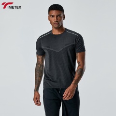 TIMETEX Custom Logo Printed Breathable Gym Undershirts Quick Drying Polyester Sports T-Shirts for Men's Running Workout