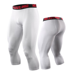 Men Compression Leggings Men Custom Logo Workout Sport Tights Base Layer 3/4 Length Gym Fitness Pants Legging